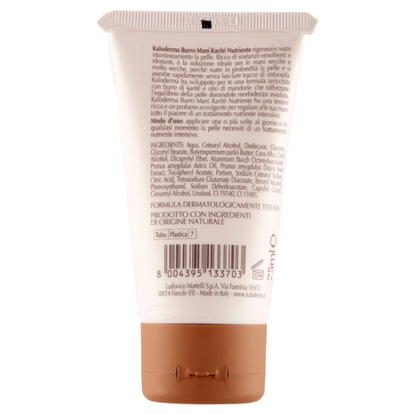 Kaloderma Nutriente Karité Nutriente Burro Mani per Pelle Secca e Molto Secca 75 ml